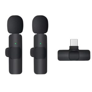 ZIZZLERS K9 Portable Mini Clip on Phone Microphone Wireless Lavalier Lapel Microphones for Mobile Phone iPhone
