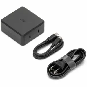 DJI 100W(open box) USB-C Power Adapter Charger, Battery Charger, Super Fast USB-C for Drone, Laptops, Mobiles with Smart Charging, Dual Output
