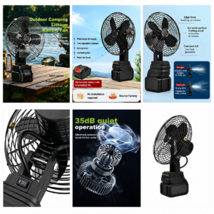 portable fan battery operated high quality 12000mah battery