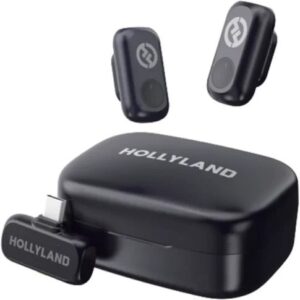 Hollyland LARK A1 Duo 2-Person Wireless Microphone System with USB-C Connector for Mobile Devices (Space Gray, 2.4 GHz)